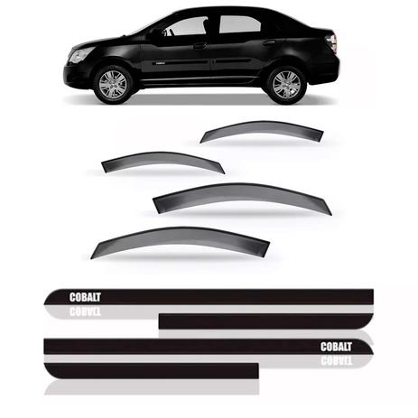 Calha chuva cobalt 2012 a 2015 + friso lateral - Sp acessórios Menor preço em Calha chuva cobalt 2012 a 2015 + friso lateral - Sp acessórios