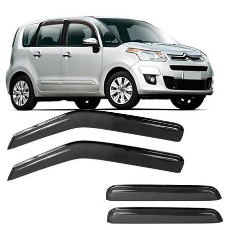 Calha de Chuva Acrílica Adesiva Citroën C3 4 portas - Top mix Menor preço em Calha de Chuva Acrílica Adesiva Citroën C3 4 portas - Top mix