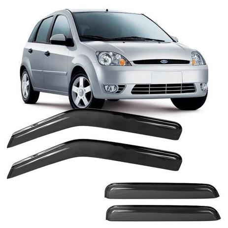 Calha de Chuva Acrílica Adesiva Ford Fiesta Amazon 2002 em diante 4 portas - Top mix Menor preço em Calha de Chuva Acrílica Adesiva Ford Fiesta Amazon 2002 em diante 4 portas - Top mix