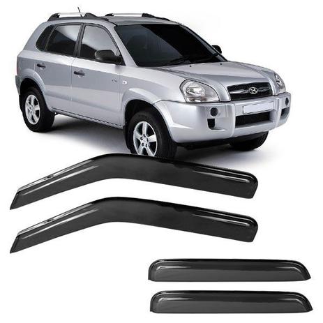 Calha de Chuva Acrílica Adesiva Hyundai Tucson 04/12 4 portas - Top mix Menor preço em Calha de Chuva Acrílica Adesiva Hyundai Tucson 04/12 4 portas - Top mix