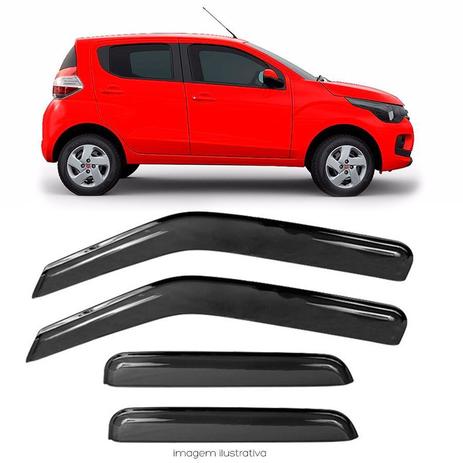 Calha de Chuva Acrílica Fiat Mobi 4 Portas - Top mix Menor preço em Calha de Chuva Acrílica Fiat Mobi 4 Portas - Top mix