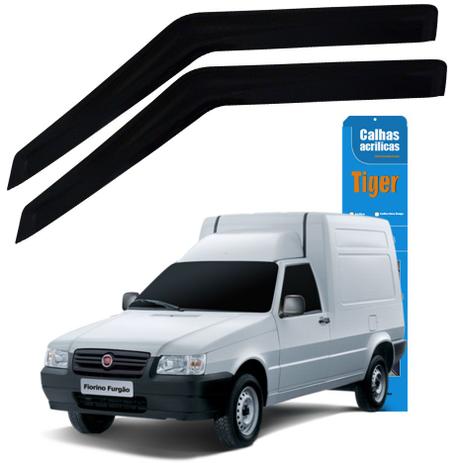 Calha de Chuva Acrílica Fumê para Fiat Fiorino até 2012 2 Peças - Tiger FT3586 Menor preço em Calha de Chuva Acrílica Fumê para Fiat Fiorino até 2012 2 Peças - Tiger FT3586