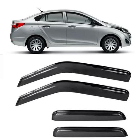 Calha de Chuva Acrílica Hyundai HB20 Sedan 2013 a 2017 4 Portas - Top mix Menor preço em Calha de Chuva Acrílica Hyundai HB20 Sedan 2013 a 2017 4 Portas - Top mix