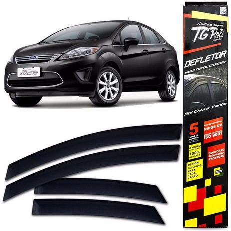 Calha De Chuva TG Poli Ford New Fiesta Sedan 11/15 - 4 pts Menor preço em Calha De Chuva TG Poli Ford New Fiesta Sedan 11/15 - 4 pts