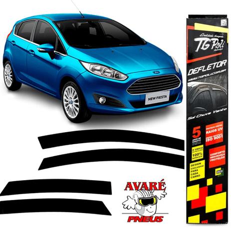 Calha de chuva tg poli / new fiesta hatch / 2011/2018 - 4 portas Menor preço em Calha de chuva tg poli / new fiesta hatch / 2011/2018 - 4 portas