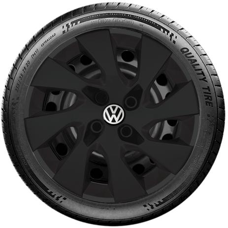 Menor preço em Calota Preta Fosco Aro 14 Volkswagen gol parati saveiro voyage G133Pf