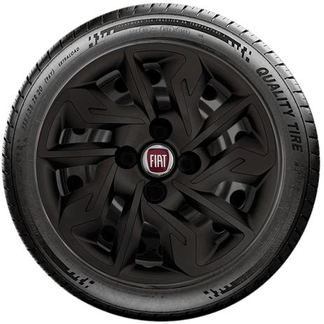 Menor preço em Calota Preto Fosco Fiat Argo Cronos 2018 2019  Aro 14 G292Pf - Grid calotas