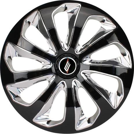 Calota Universal modelo Velox Aro 13” Preta/Cromada Elitte Menor preço em Calota Universal modelo Velox Aro 13” Preta/Cromada Elitte