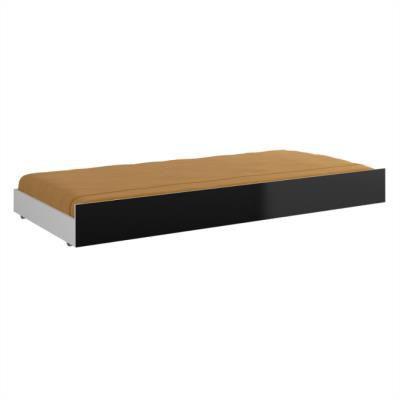 Cama auxiliar infantil branco e preto brilho - multimóveis Menor preço em Cama auxiliar infantil branco e preto brilho - multimóveis