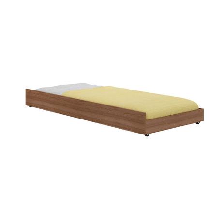 Cama Auxiliar Infantil Carvalho Avelã Premium para Colchão de 190 X 80 cm e Rodízio - Multimóveis Menor preço em Cama Auxiliar Infantil Carvalho Avelã Premium para Colchão de 190 X 80 cm e Rodízio - Multimóveis