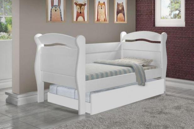 Cama Babá Nicole Branca com Cama Auxiliar e Colchões - Jampa móveis Menor preço em Cama Babá Nicole Branca com Cama Auxiliar e Colchões - Jampa móveis