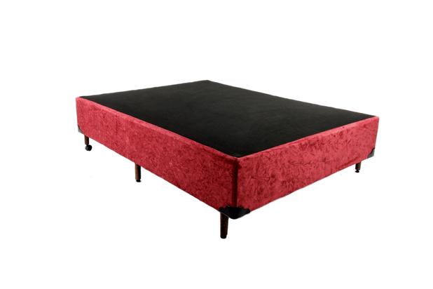 Cama Base Box Casal de Madeira Eucalipto Reforçada em Suede com Pés De Madeira - 138x188x28 - Welfare Menor preço em Cama Base Box Casal de Madeira Eucalipto Reforçada em Suede com Pés De Madeira - 138x188x28 - Welfare