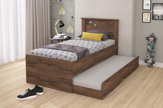 Cama bibox bianca ii cafe - cimol Menor preço em Cama bibox bianca ii cafe - cimol