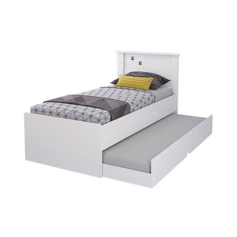 Cama Bibox Cimol Bianca Solteiro Estrutura em MDF Menor preço em Cama Bibox Cimol Bianca Solteiro Estrutura em MDF