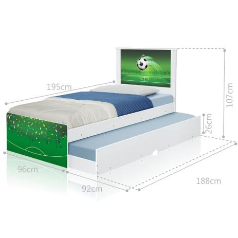 Cama Bibox Juvenil Adesivada Copa Futebol - Tebarrot é boa?