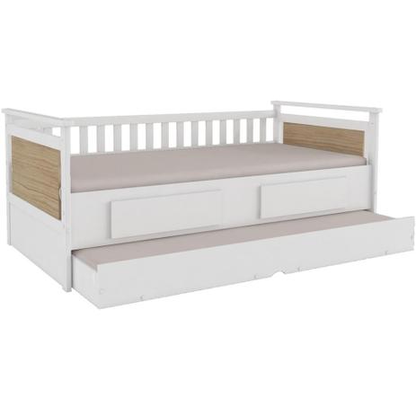 Cama Bibox Lipe Branca/Carvalho - Peroba Menor preço em Cama Bibox Lipe Branca/Carvalho - Peroba