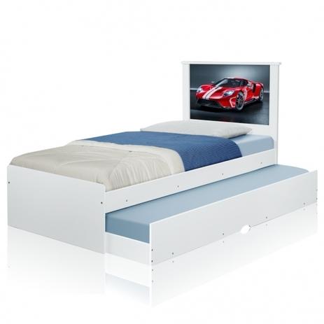 Cama Bibox Solteiro Carro Sport Vermelho - Tebarrot Menor preço em Cama Bibox Solteiro Carro Sport Vermelho - Tebarrot