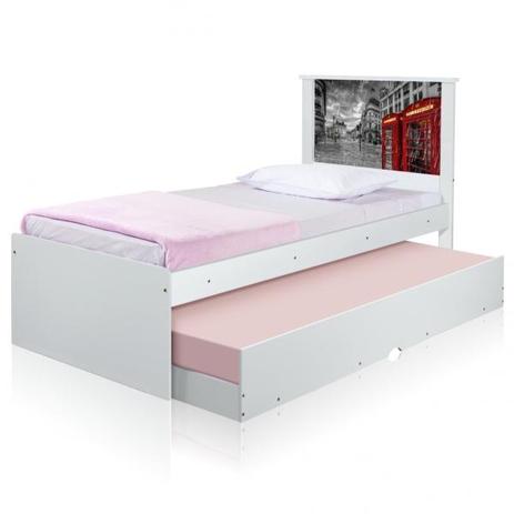 Cama Bibox Solteiro Cidade Londres com Colchões - Tebarrot Menor preço em Cama Bibox Solteiro Cidade Londres com Colchões - Tebarrot