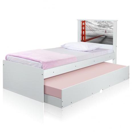 Cama Bibox Solteiro Cidade San Francisco com Colchões - Tebarrot Menor preço em Cama Bibox Solteiro Cidade San Francisco com Colchões - Tebarrot