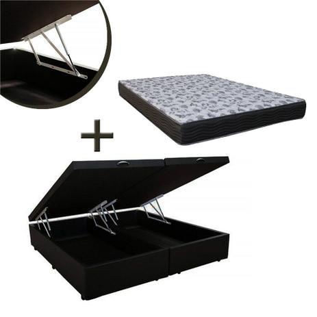 Cama Box Baú Casal Colchão de Espuma Iso D33 Ortobom + Box Bipartido Suede Preto Sofá Mix 50x138x188 é boa?