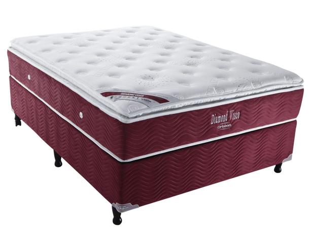 Menor preço em Cama Box (Box + Colchão) Casal Mola 138x188cm - Ortobom Exclusive Diamond