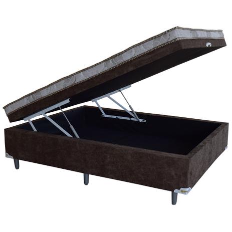 Cama Box Casal Baú Conjugado 138x188x55cm Prisma Marrom - Rifletti colchões Menor preço em Cama Box Casal Baú Conjugado 138x188x55cm Prisma Marrom - Rifletti colchões