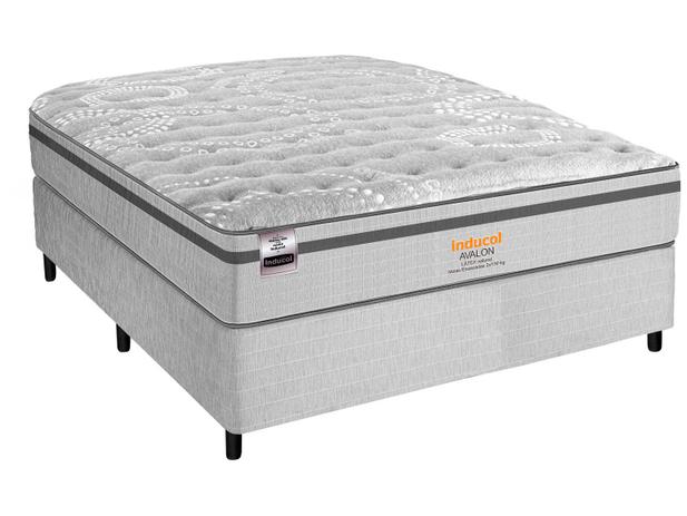 Cama Box Casal (Box + Colchão) Inducol Mola - 60cm de Altura Avalon Menor preço em Cama Box Casal (Box + Colchão) Inducol Mola - 60cm de Altura Avalon