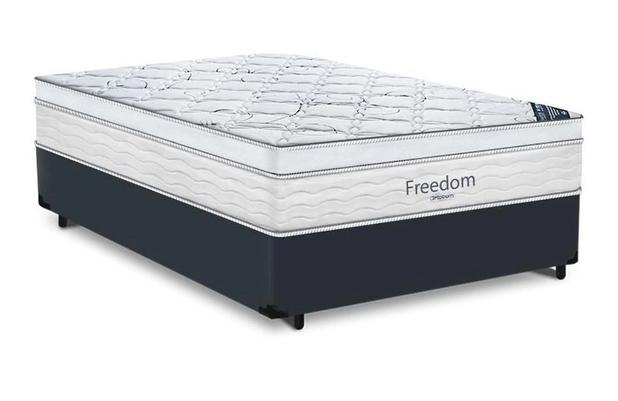 Cama Box Casal + Colchão De Molas Ensacadas - Ortobom - Freedom -  138x188x67cm Branco em Promoção | Ofertas na Americanas