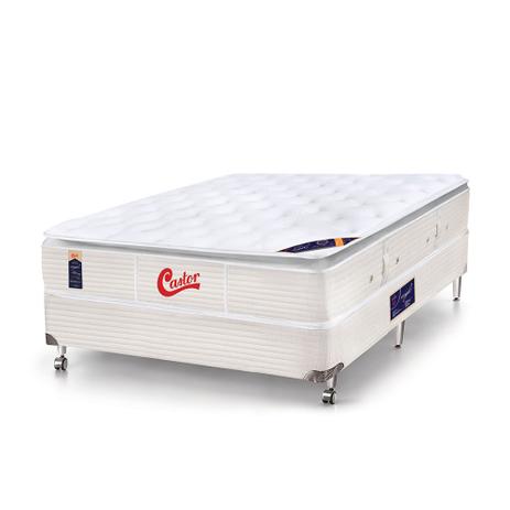 Cama box + Colchão Casal Castor Gold Star Slx Vitagel One Face 138 x 188 x 69 Menor preço em Cama box + Colchão Casal Castor Gold Star Slx Vitagel One Face 138 x 188 x 69
