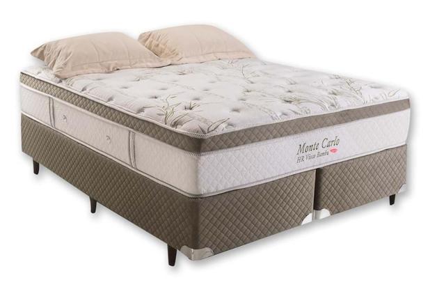 Cama Box + Colchão Casal King Size Monte Carlo Imperatore Visco HR Herval 193x203x61 Menor preço em Cama Box + Colchão Casal King Size Monte Carlo Imperatore Visco HR Herval 193x203x61