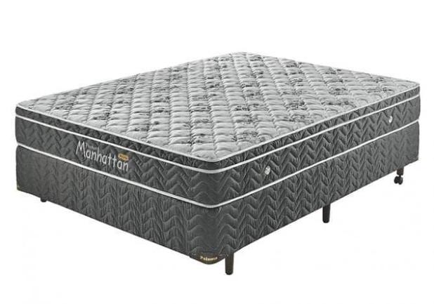 Cama Box + Colchão Casal Manhattan Palemax 138x188x49 - Palemax colchões Menor preço em Cama Box + Colchão Casal Manhattan Palemax 138x188x49 - Palemax colchões