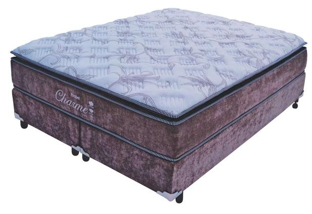 Cama Box + Colchão King Size Probel Charme 1930X2030X56 Menor preço em Cama Box + Colchão King Size Probel Charme 1930X2030X56