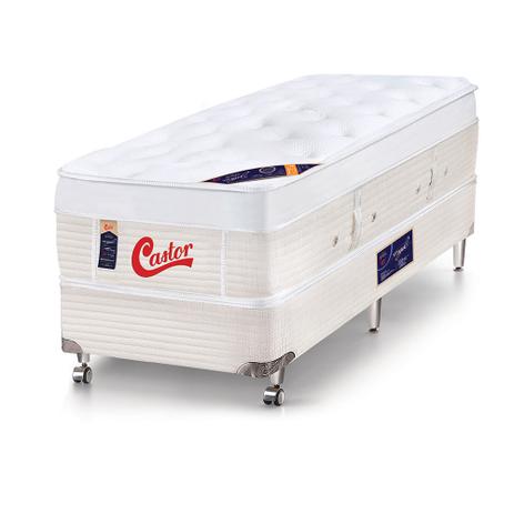 Cama box + Colchão Solteiro Castor Gold Star Vitagel One face Max 88 x 188 x 80 Menor preço em Cama box + Colchão Solteiro Castor Gold Star Vitagel One face Max 88 x 188 x 80