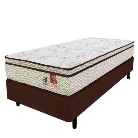 Cama Box Colchão Solteiro Molas Ensacadas + Box Microfibra Marrom Bf  Colchões 88x188x57cm - Cama de Solteiro - Magazine Luiza