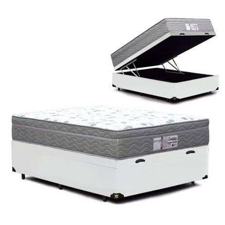 Cama Box Com Baú Casal + Colchão De Molas Ensacadas - Probel - Evolution 138cm Menor preço em Cama Box Com Baú Casal + Colchão De Molas Ensacadas - Probel - Evolution 138cm