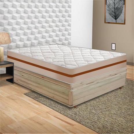 Cama Box com Baú Viúva Rústica + Colchão De Molas Ensacadas - Anjos - Classic 128x188x58cm Menor preço em Cama Box com Baú Viúva Rústica + Colchão De Molas Ensacadas - Anjos - Classic 128x188x58cm