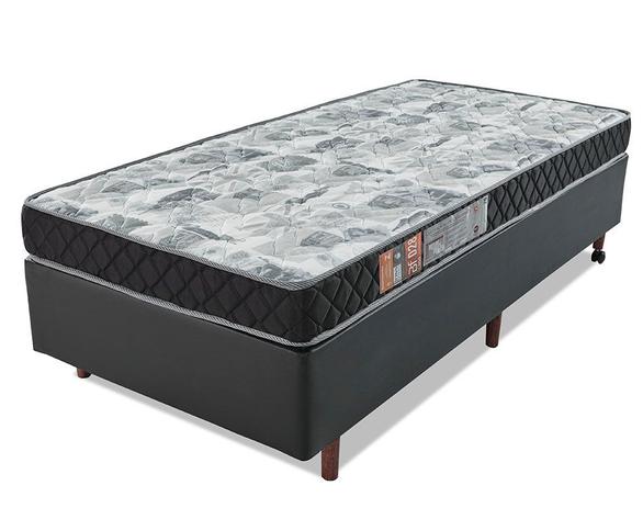 Cama Box Infantil + Colchão Espuma D28 Courvin Preto BF Colchões 88x188x50cm Menor preço em Cama Box Infantil + Colchão Espuma D28 Courvin Preto BF Colchões 88x188x50cm