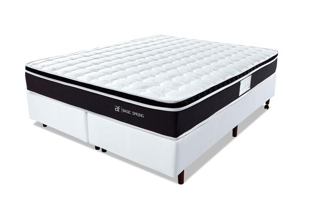 Cama Box King (Box + Colchão) Molas Verticoil Courvin BF Colchões 193x203x61cm Menor preço em Cama Box King (Box + Colchão) Molas Verticoil Courvin BF Colchões 193x203x61cm
