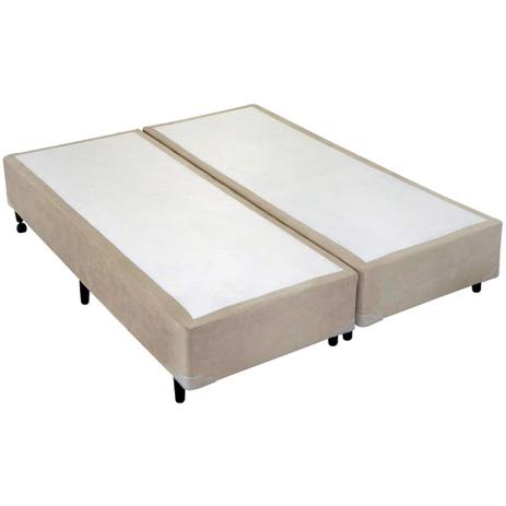 Cama Box KING SIZE Bipartido Universal Camurça Bege - 193x203 - Cosmopolita Menor preço em Cama Box KING SIZE Bipartido Universal Camurça Bege - 193x203 - Cosmopolita