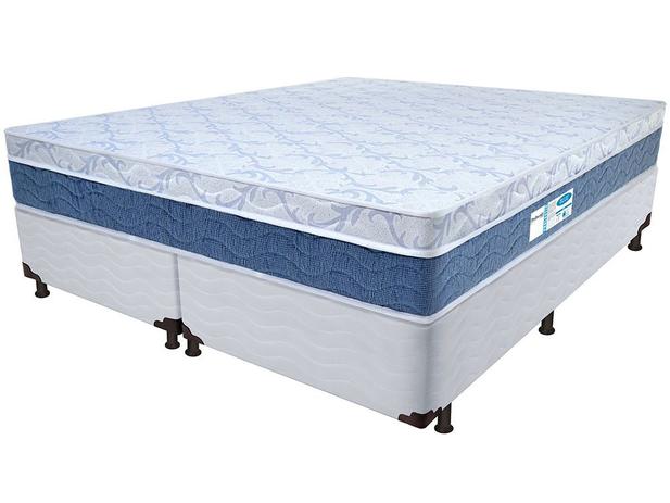 Cama Box King Size (Box + Colchão) ProDormir - Colchões Mola 34cm de Altura Sensitive Blue Menor preço em Cama Box King Size (Box + Colchão) ProDormir - Colchões Mola 34cm de Altura Sensitive Blue