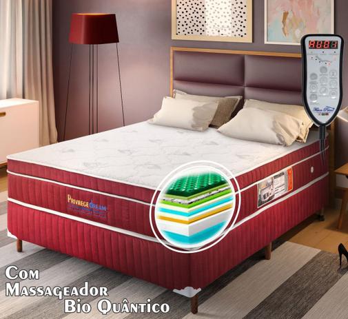 Cama Box Magnético Queen Size Privilege Dream com massagem Quântica (Colchão + Box) - Golddream Menor preço em Cama Box Magnético Queen Size Privilege Dream com massagem Quântica (Colchão + Box) - Golddream