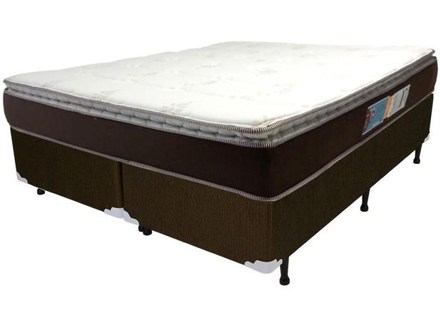 Cama Box Queen (Box + Colchão) Luckspuma - Mola Ensacada 54cm de Altura Lotus Menor preço em Cama Box Queen (Box + Colchão) Luckspuma - Mola Ensacada 54cm de Altura Lotus