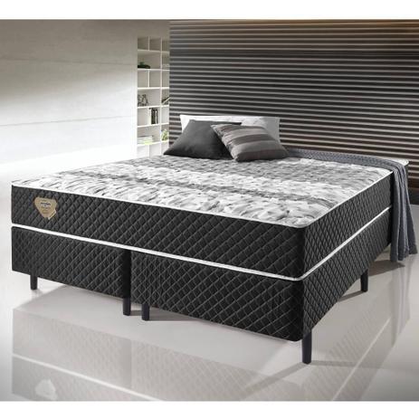 Cama Box Queen 1,58 m com 38cm de Altura Prince Suede Preto
