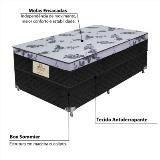 Cama Box Solteiro Flora Molas Ensacadas Gazin 88x188x61 - Preto Menor preço em Cama Box Solteiro Flora Molas Ensacadas Gazin 88x188x61 - Preto