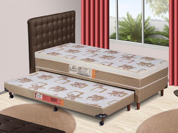 Cama Box Solteiro Hellen Conjugado 53cm de Altura - 96x203cm Cama Auxiliar Aspen