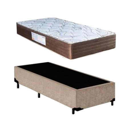 Cama Box Solteiro Suede Bege + Colchão Aspen Molas Ensacadas - Orthoflex Menor preço em Cama Box Solteiro Suede Bege + Colchão Aspen Molas Ensacadas - Orthoflex