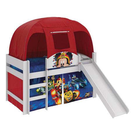 Cama C/ Escorregador E Barraca Pura Magia Mickey Disney Play Branca Menor preço em Cama C/ Escorregador E Barraca Pura Magia Mickey Disney Play Branca