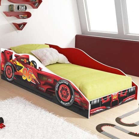 Cama Carro Solteiro Fórmula F96 - Vermelho - RPM Móveis Menor preço em Cama Carro Solteiro Fórmula F96 - Vermelho - RPM Móveis