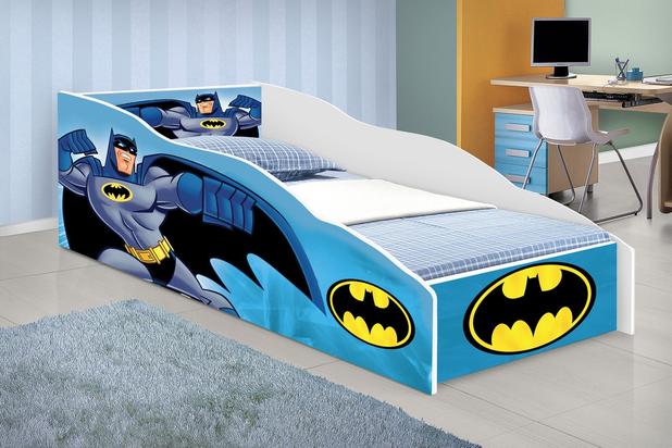 cama carro solteiro infantil adesivada batmam mais colchão - Movex Menor preço em cama carro solteiro infantil adesivada batmam mais colchão - Movex