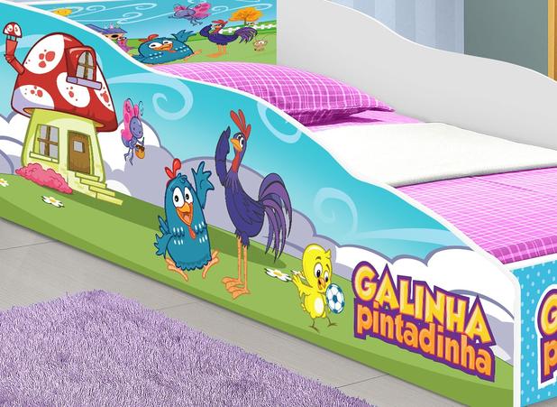 Cama Infantil Adesivada com Proteção Lateral Barbie - WebContinental